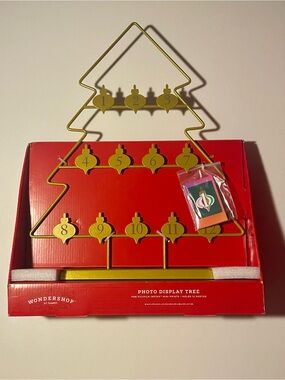 Target Wondershop Gold Instax Mini 12 Day Photo Display Tree Advent Calendar NWT